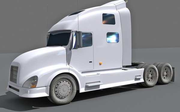 3D model white truck