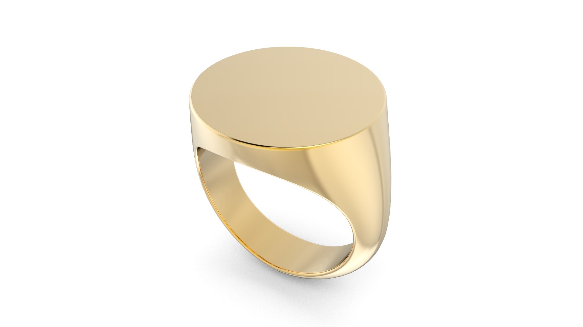 Plain Signet Ring 10 US In Gold Model - TurboSquid 1875894