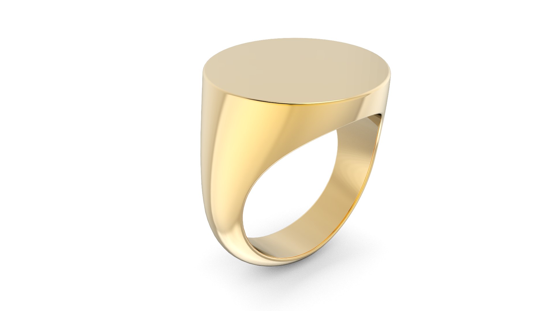 Plain Signet Ring 10 US In Gold Model - TurboSquid 1875894