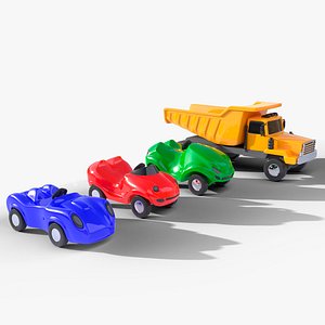 cartoon cars 3D model