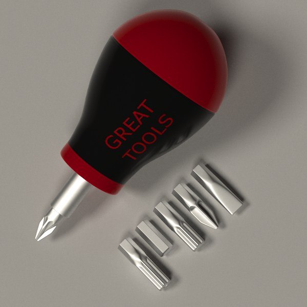 3ds max screw screwdriver