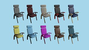 10 Armchair Collection - Furniture Interior Design 3D model