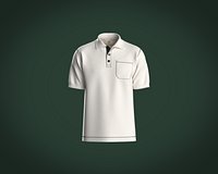 Mens basic polo with pocket and contrast color