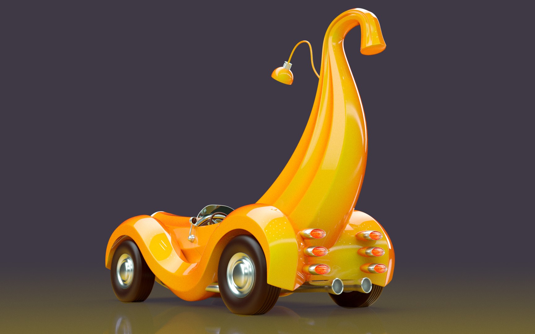 Banana Cartoon Car 01 3D Model - TurboSquid 2374840