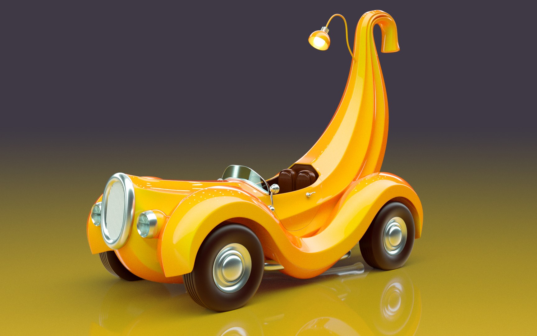 Banana Cartoon Car 01 3D Model - TurboSquid 2374840