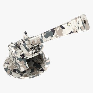 3D model sci fi turret pbr