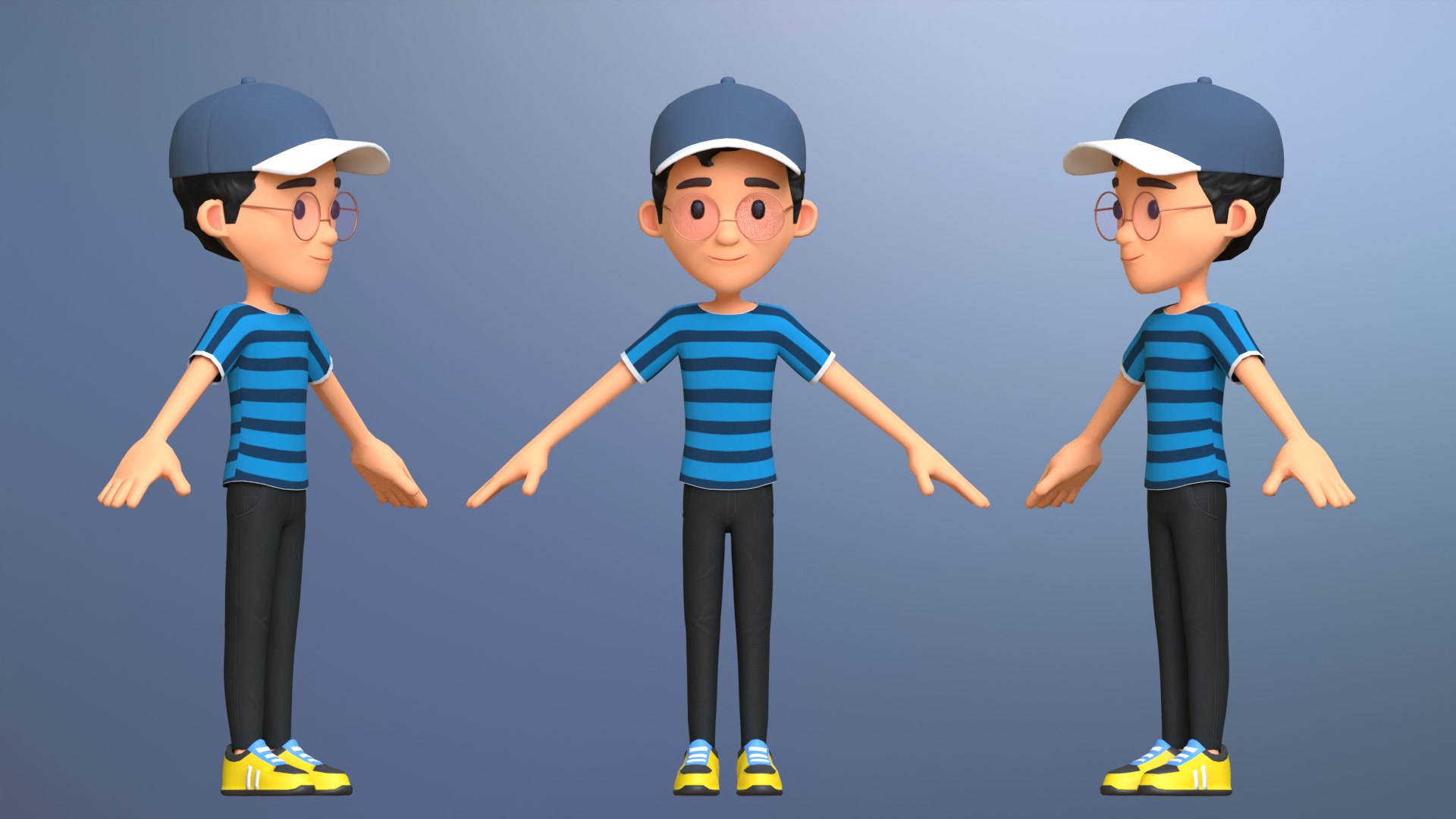 3D model James Cartoon Boy Character - TurboSquid 1855905