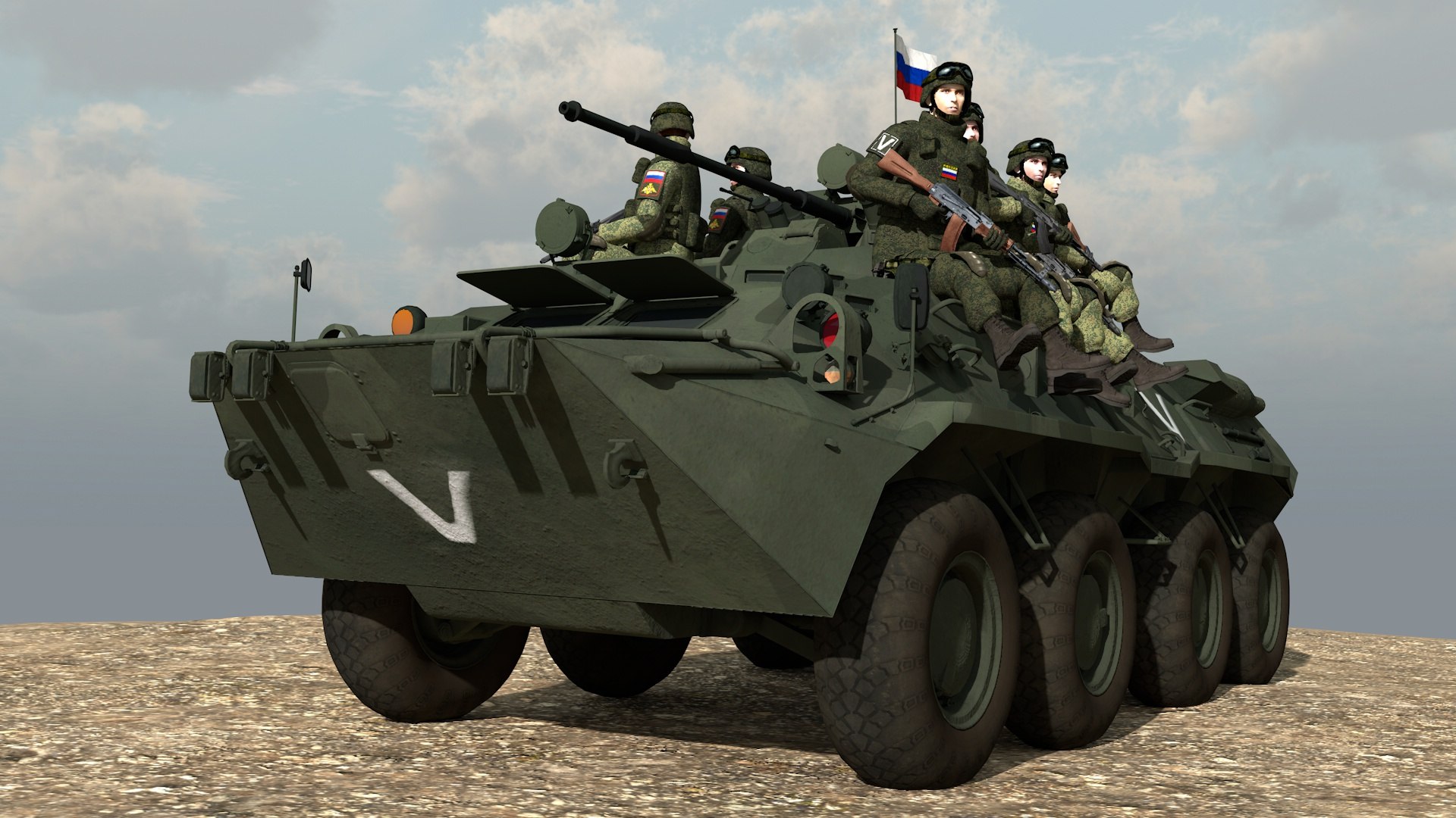 Russian BTR-80 3D Model - TurboSquid 2414196