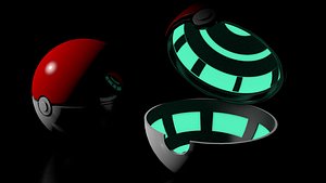 c4d pokeball ball