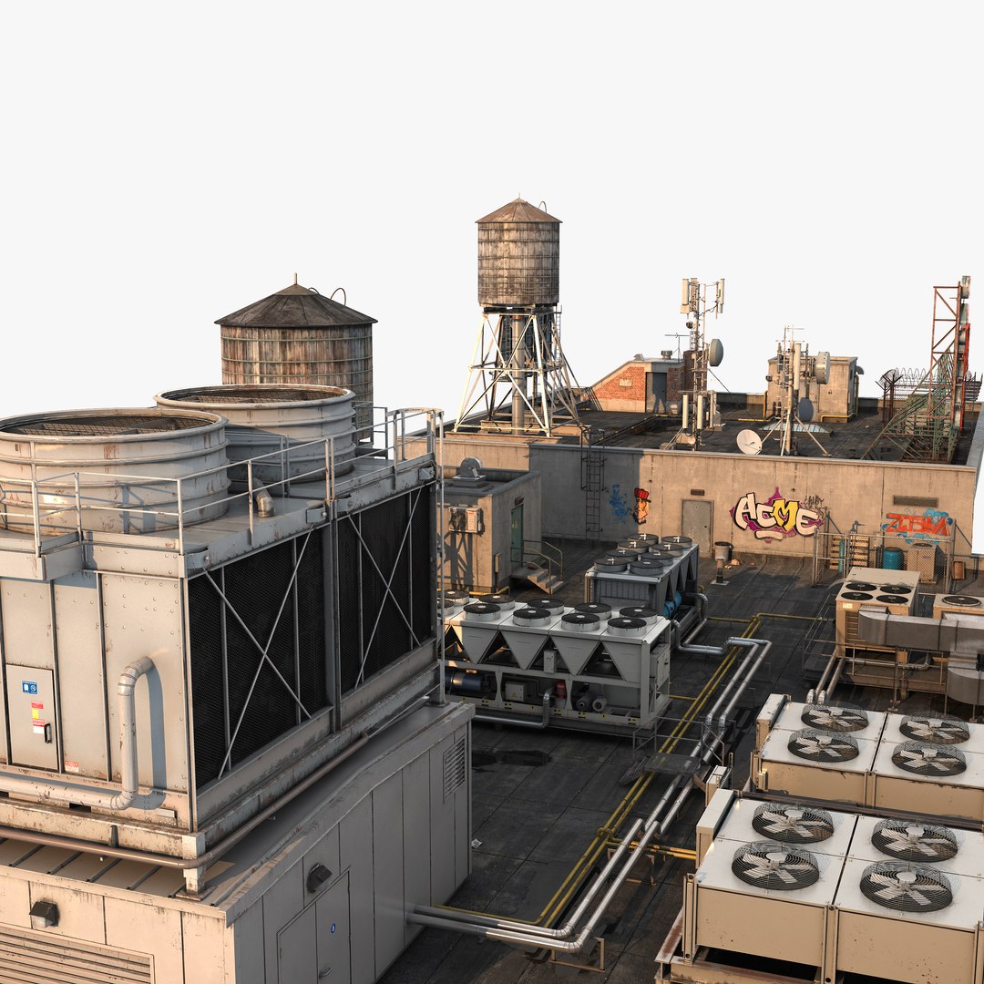 3D Model Scene Rooftop - TurboSquid 1537457