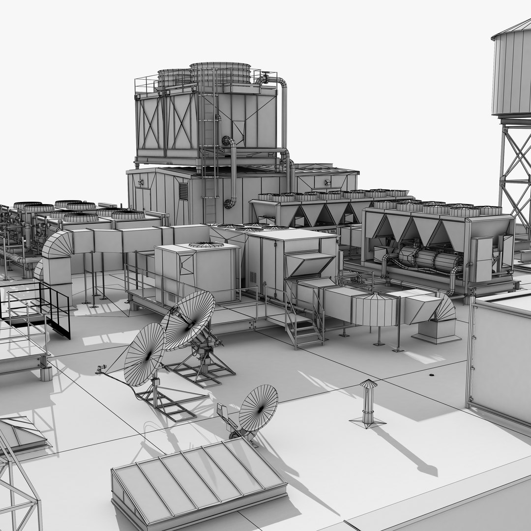 3D Model Scene Rooftop - TurboSquid 1537457