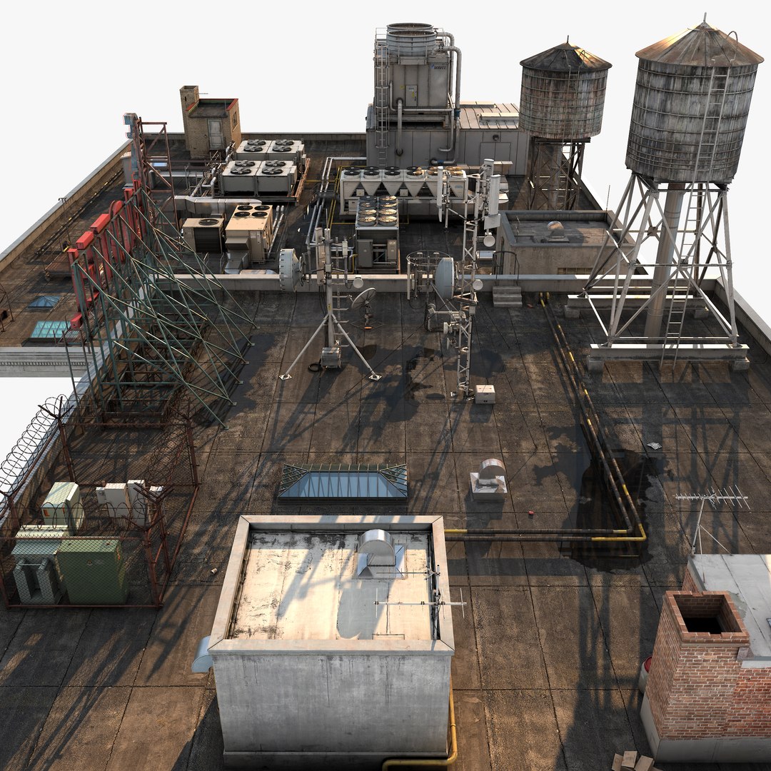 3D Model Scene Rooftop - TurboSquid 1537457