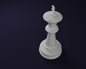 3D chess king piece