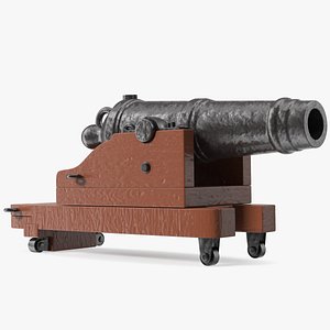 3D Old Ship Cannon model