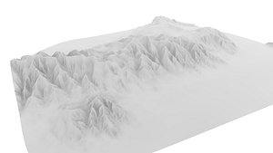 3d model mountain range