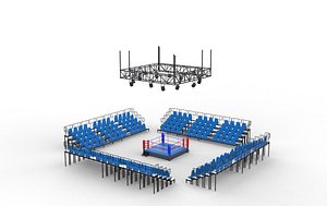 3D Boxing Area 3D model model