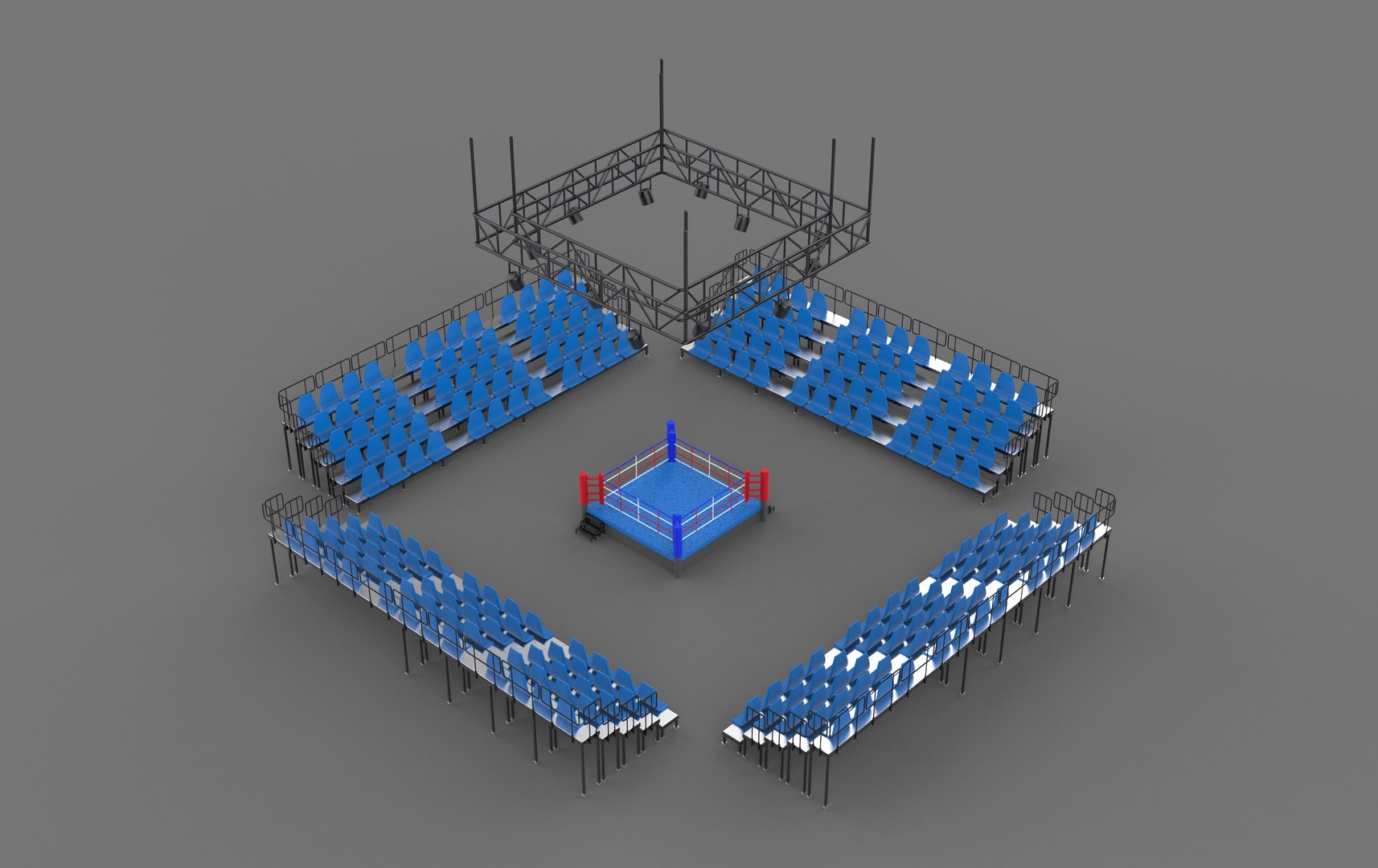 3D Boxing Area 3D Model Model - TurboSquid 2453461