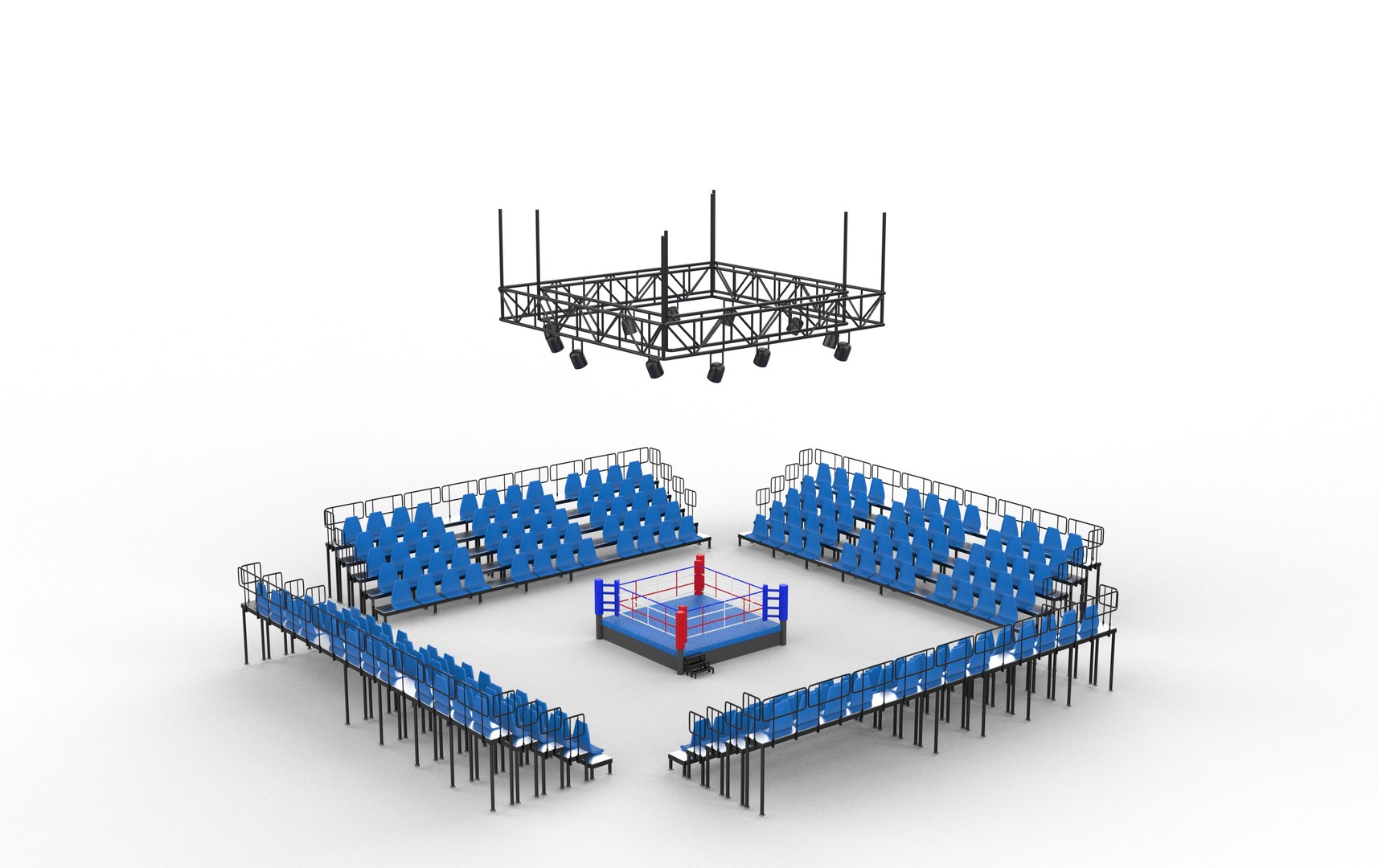 3D Boxing Area 3D Model Model - TurboSquid 2453461