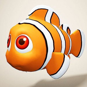 3D model clown fish
