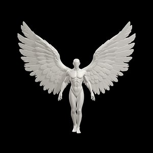3D Archangel Spread Wings 3D Print Model Celestial Decor