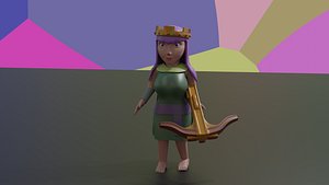 Barbarian  Princess 3D model
