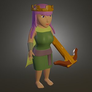 Barbarian  Princess 3D model
