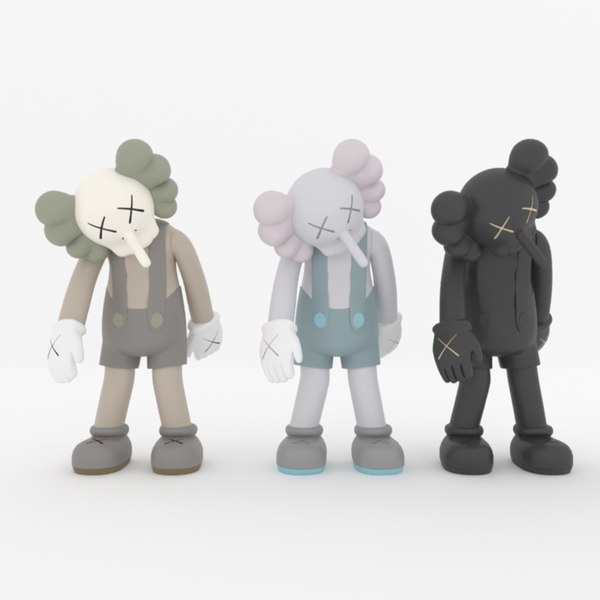 3D model Kaws Facing Left Companion 3dPrint 3D print model CORONA VRAY