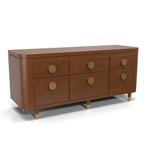 Finn 6 Drawer Dresser PBR model