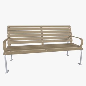 Realistic Park Bench 3D model