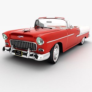 1955 bel air convertible 3d max