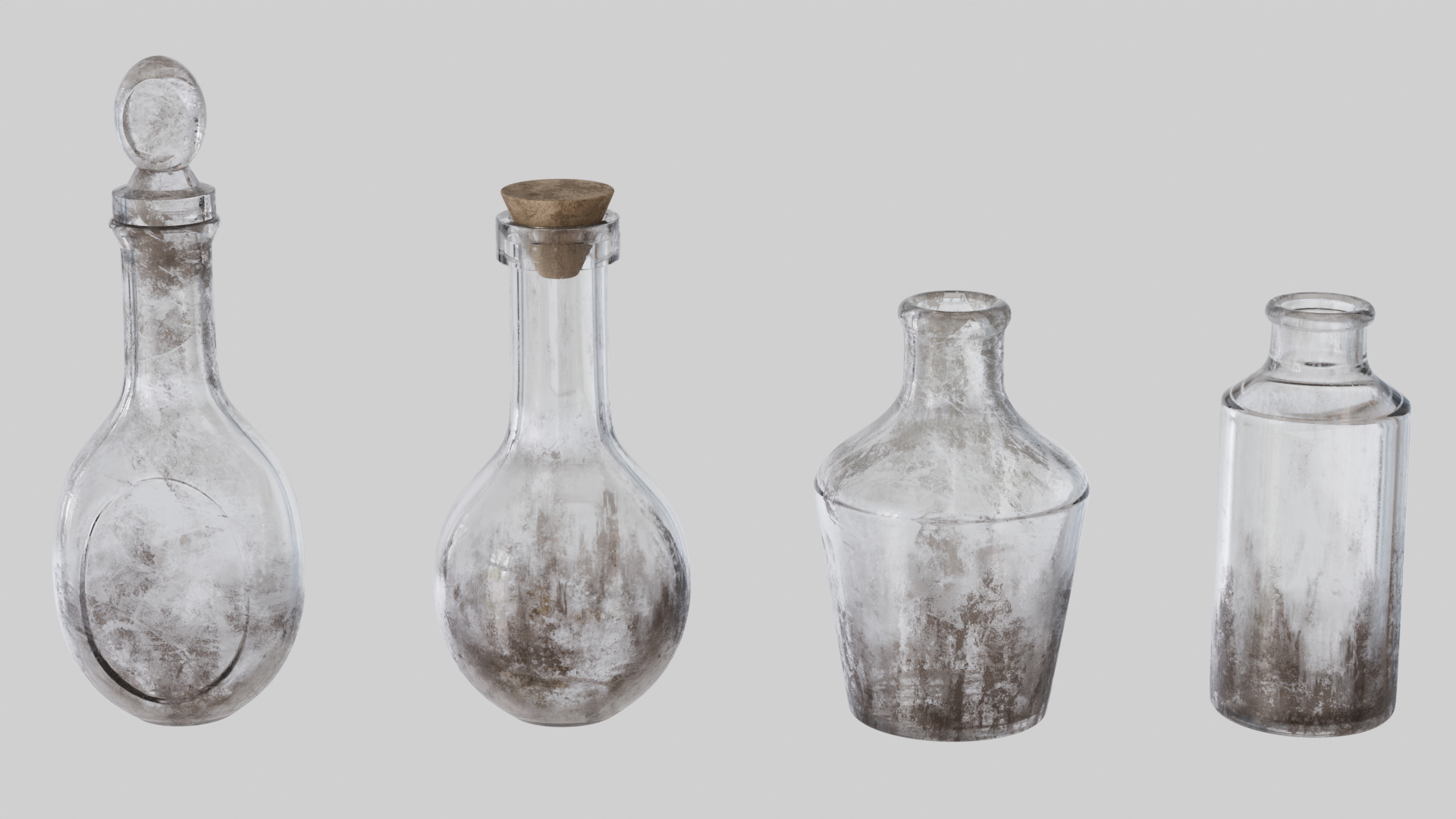 3D Dirty Glass Bottle https://p.turbosquid.com/ts-thumb/sP/FRSl0a/hv/bottles_dirty_turntables_g3/jpg/1726220335/1920x1080/turn_fit_q99/f38d9edc6c90de5c076e9701a5e1f30f22703d15/bottles_dirty_turntables_g3-1.jpg