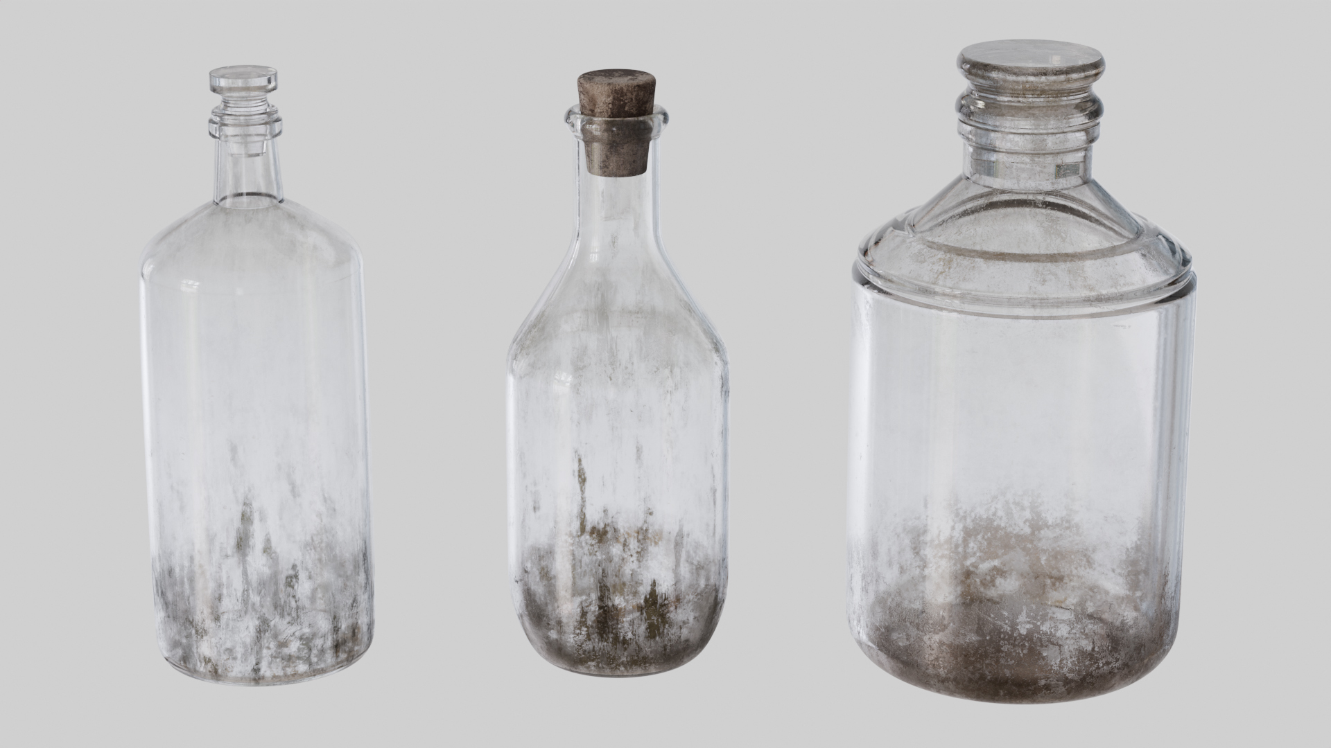 3D Dirty Glass Bottle https://p.turbosquid.com/ts-thumb/sP/FRSl0a/rT/bottles_dirty_turntables_g4/jpg/1726220386/1920x1080/turn_fit_q99/eb28ab3dface7304143c8830b273f60bcabf5db4/bottles_dirty_turntables_g4-1.jpg