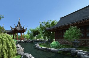 Chinese Garden 01 3D model
