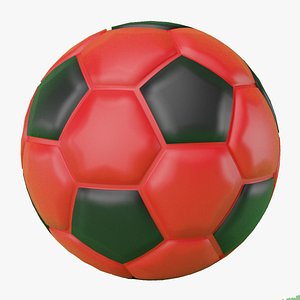 Red Black Soccer Ball model