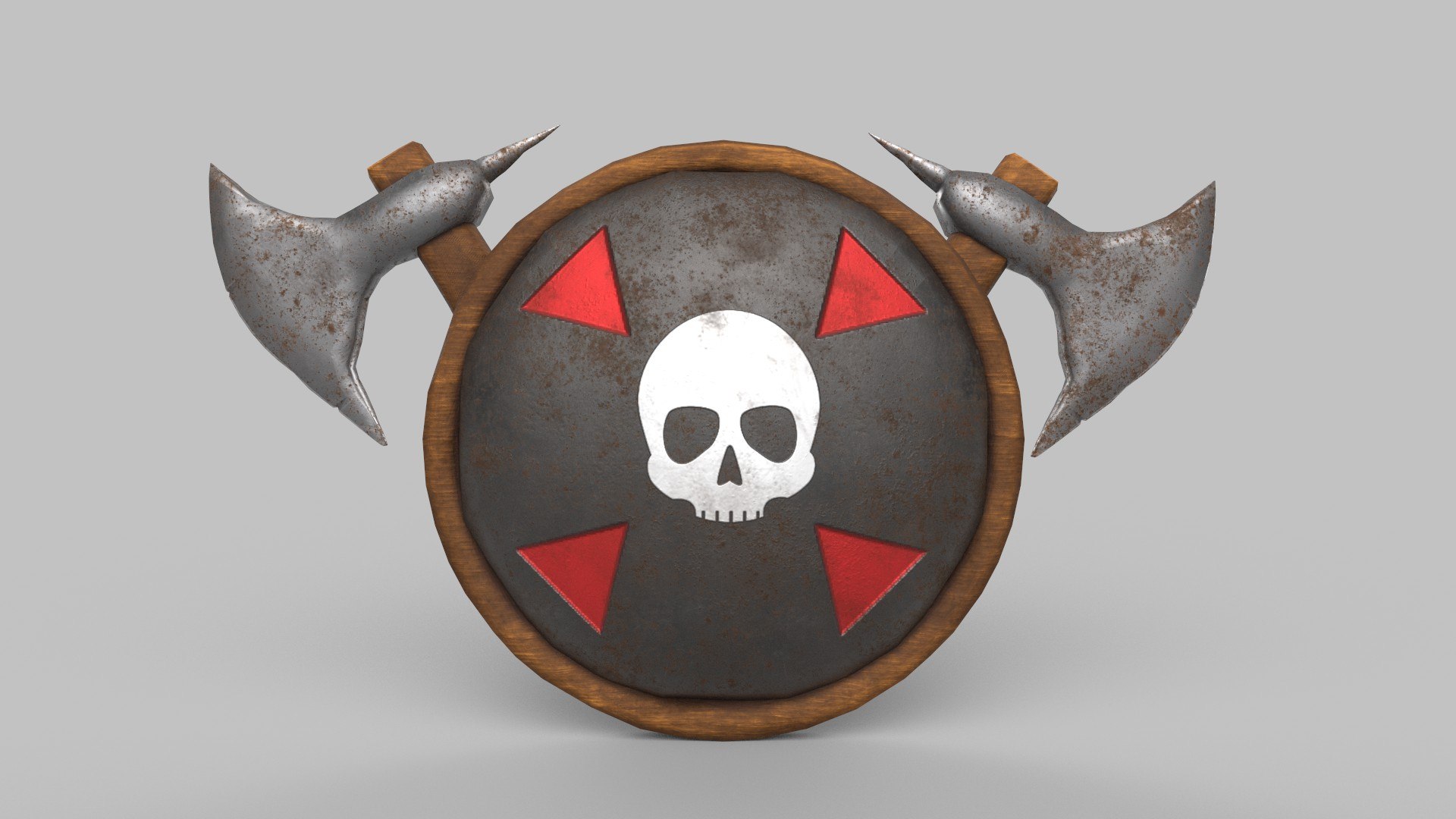 3D axe and shield - TurboSquid 1868613