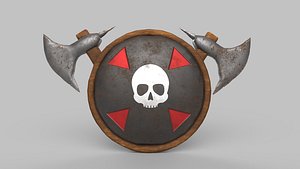 3D axe and shield