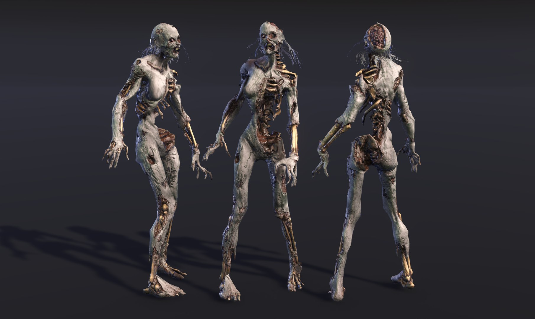 3D Zombies Savaged Horde - Low Poly - PBR - Extreme Decay https://p.turbosquid.com/ts-thumb/sP/Jinla7/Uc/char_zombie_10/png/1700526687/1920x1080/fit_q87/3593d7d745de810f79b61ef01e3088832cbf6aa7/char_zombie_10.jpg