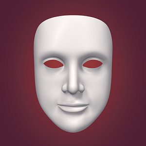 Man - Male Mask with neutral expressions 