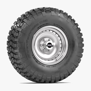 road wheel tire 6 3D