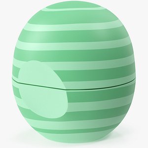 3D model Lip Skin Care Green Stripes Closed