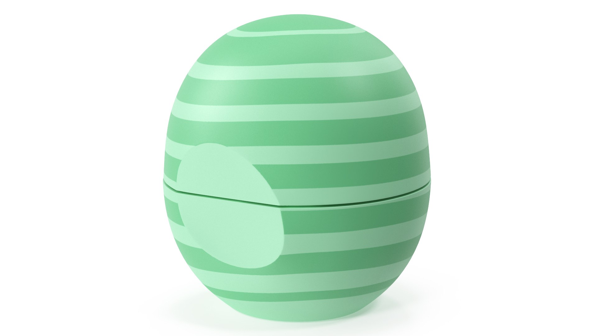 Lip Skin Care Green Stripes Closed 3D model preview