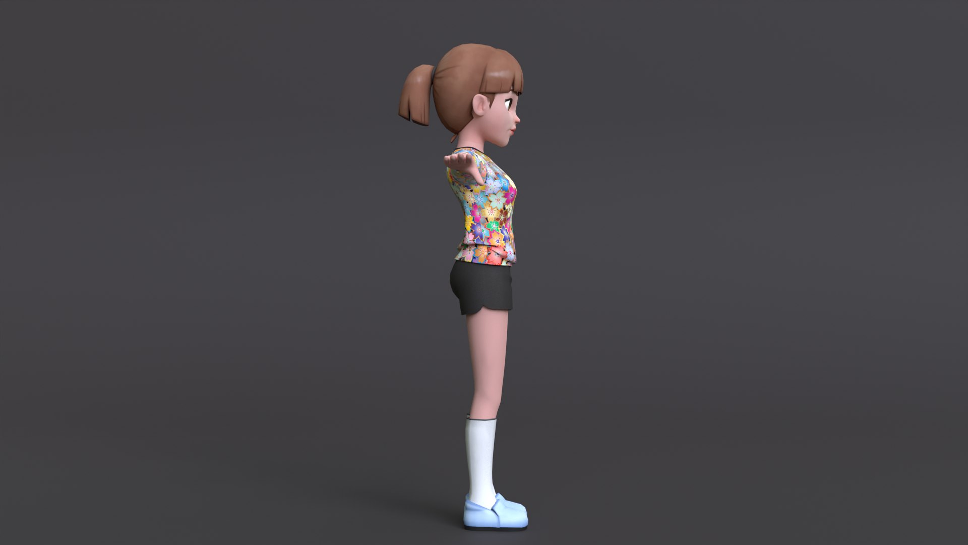 Young Girl Character Rig Model - TurboSquid 1666627