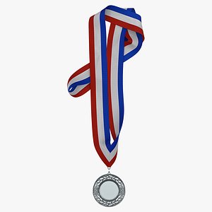 Award Medal 3 Silver 3D Model
