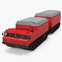 Research Articulated Tracked Vehicle Vityaz DT-30 3D Model