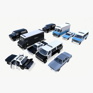 3d police vehicles cruiser truck model