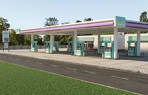 3D model gas station