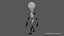 3D light bulb man model