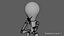 3D light bulb man model