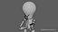 3D light bulb man model