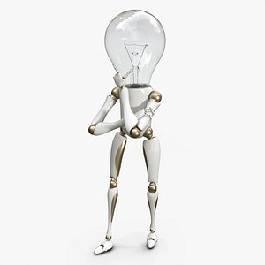 3D light bulb man model